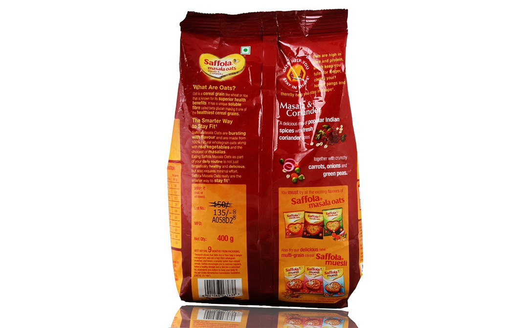 Saffola Masala Oats Masala & Coriander   Pack  400 grams